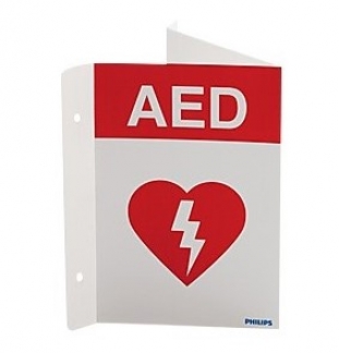 AED Wall Sign red
